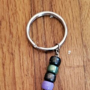 Genuine Amethyst crystal keychain